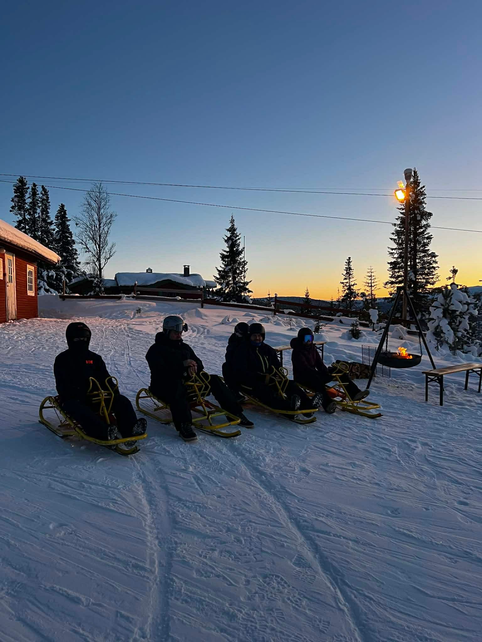 Tobogganing at Gålå